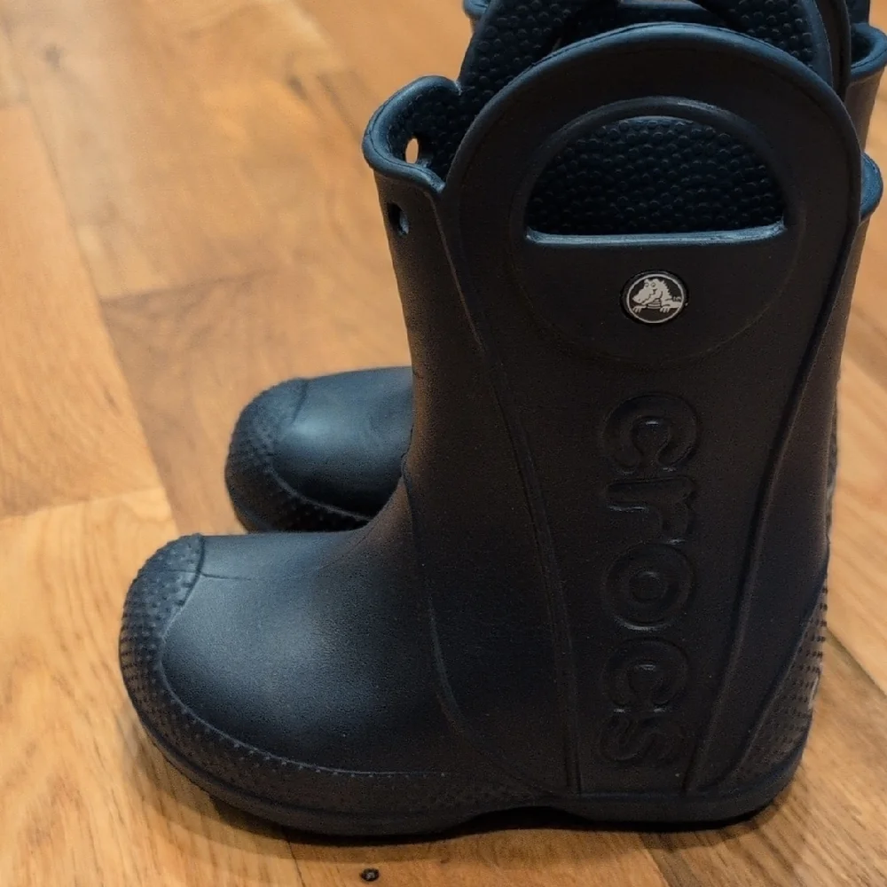 CROCS Kids Black Rain & Snow Boots